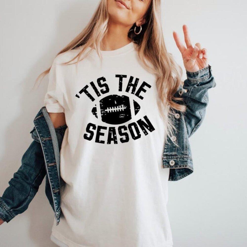 Tis The Season Football Shirt, Tis The Season Sports TShirt, Retro Football
